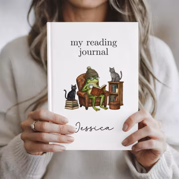 Reading Journal Custom Notebook Journal Personalized Gift for Friend Book Lover Bookish Gifts English Teacher Book Review Book Club Gifts