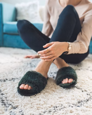 Emerald spa slippers