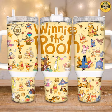 Classic The Bear Stanley Tumbler 40oz, Honey Bear And Friends 40oz Tumbler Wrap, Funny Cartoon Stanley Tumbler Wrap, Honey Bear Tumbler