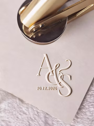 Custom Monogram Wedding Embosser -Custom Wedding Embosser Stamp,Personalized Embosser Stamp, Wedding Envelop Embosser, Napkin Embosser