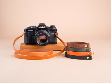 Classic Skinny Leather Camera Strap Classic, DSLR Film Photographer Gift Accessory, Custom