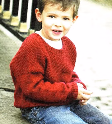 Childs Cardigan & Sweater Moss Stitch Raglan Pockets Round Neck ~ 20 - 30'' (3 - 12 yrs) DK 8ply Light Worsted Knitting Pattern pdf Download
