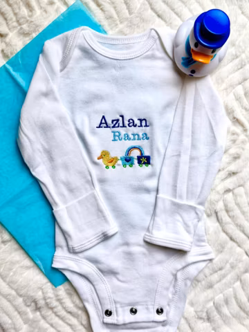Embroidered Baby Personalized ONESIES® brand, Custom Embroidered Baby ONESIES®, Pregnancy Announcement Baby Shower Gift Baby Hospital Outfit