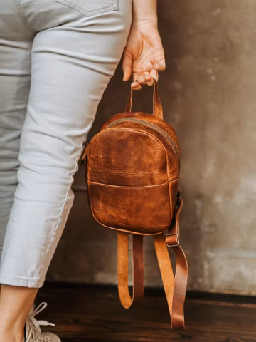 Leather Backpack Purse, Small backpack for Women, Teenagers, Minimalist School Backpack, Purse for Women, Christmas Gift