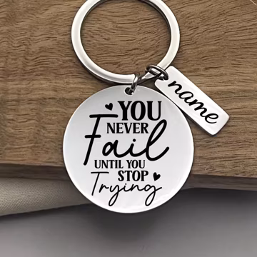 Personalized Stainless Steel Keychain: Inspirational Gift
