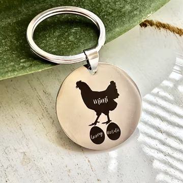 Personalized Chicken Grandma Keychain: Custom Nana Gift