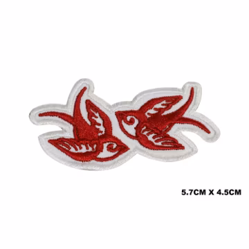 Sparrow Pair Logo Iron/Sew On Patch Embroidered Applique For Clothes