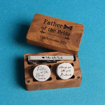 Personalized Father of the Bride Cufflinks gift, Father's Day gift, Wedding Cufflinks, Custom Cufflinks, Always Your Little Girl Cufflinks