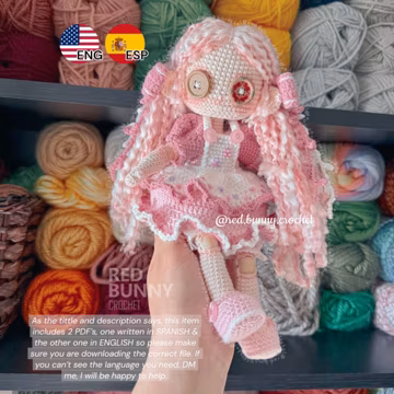 Ragdoll crochet pattern PDF File Amigurumi doll ENGLISH & SPANISH