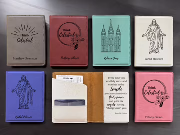 Custom Etched LDS Temple Recommend and Temple Ordinance Organizer- The Original