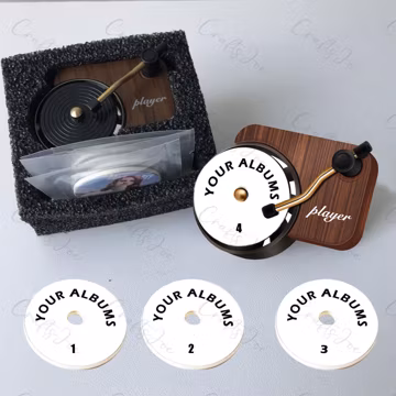 Custom Photo Record Player Car Air Freshener, Personalized Gift