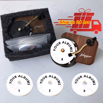 Custom Photo Record Player Car Air Freshener, Personalized Gift