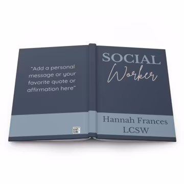 Personalized LCSW Licensed Clinical Social Worker Journal Notebook, Custom LMSW, MSW, Bsw Graduation Gift, Master Social Work, Bachelor