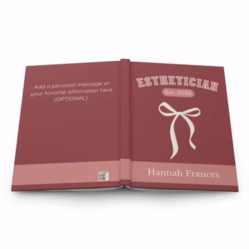 PERSONALIZED ESTHETICIAN IN Training Journal Notebook, Future Estie Gift, Custom Esthetician School Logbook, Beautician Graduation Name Book