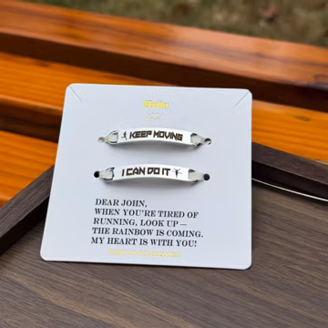 Personalized Stainless Steel Shoe Tags: Engraved Shoelace Charms, Motivational Running Gift
