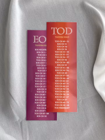Throne of Glass - Tandem Read Bookmarks - Set of 2 - Matches New Covers - OFFICIALLY LICENSED by SJMs Team