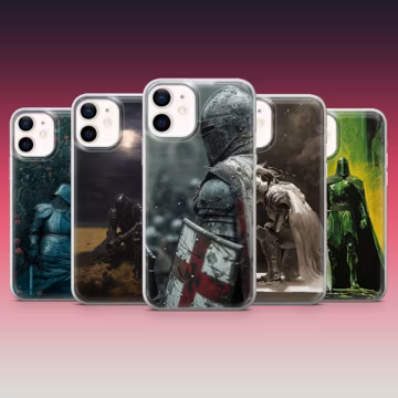 Knight Medieval Phone Case Fantasy Armour Cover for iPhone 17Pro, 16, 15 , 14, Samsung S26+, S25, S23Fe, A37, A57, A26, A17, Pixel 10A, 9
