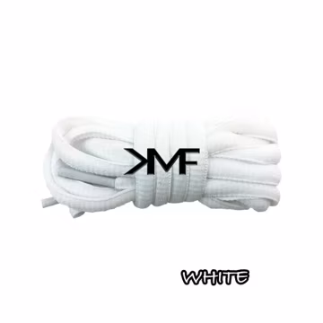 White Thin Oval Classic Shoelaces Available In 27” 36” 45” 54” 63” and 72 Inch Replacement Laces For All Shoes Ships From USA