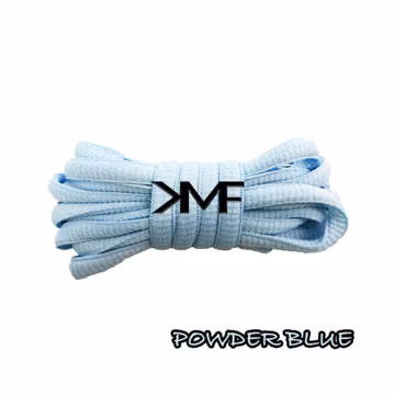 Powder Blue Thin Oval Classic Shoelaces Available In 27” 36” 45” 54” 63” and 72 Inch Replacement Laces For All Shoes Ships From USA