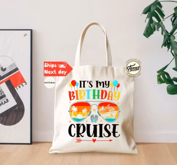 Birthday Cruise Tote Bag: Party Favor Totes
