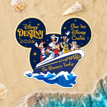 Custom Our 1st DN Cruise Magnet, Personalized DN Cruise Door Magnet, Mickey & Friends Family Trip Cruise Chip 'n' Dale Magnet
