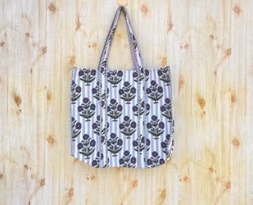 Cotton Jhola Bag Reversible Tote Bag Women Quilted Coat Bag Shopping Bag Travel Bag Indian Handmade Jhola Bag Women Care Bag