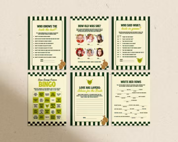 Funny Ogre Bachelorette Party Game Templates Same Swamp Forever Bachelorette Games Editable Last Romp in the Swamp Party Game Templates