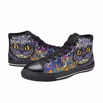 Cheshire Cat Alice in Wonderland Custom High Top Shoes Unisex Adult and Kids