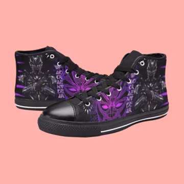 Custom Black Panther High Top Canvas Shoes
