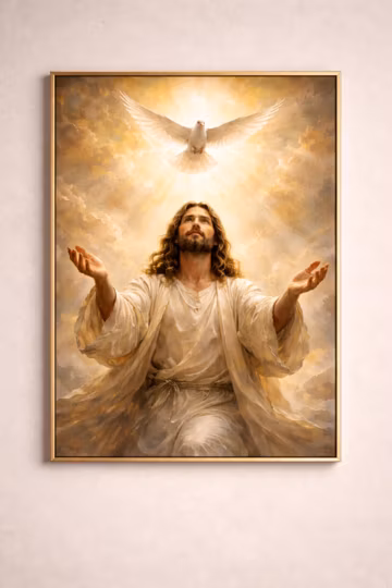 Jesus Holy Spirit Dove Wall Art, Christian Faith Print, Divine Religious Decor (Digital Download)