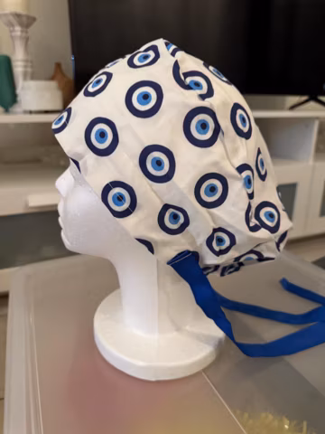 Third eye Women’s scrub hat,evil eye hat, ponytail scrub hat,euro scrub hat,surgery hat,funny scrub hat, unisex scrub hat,seasonal scrub hat