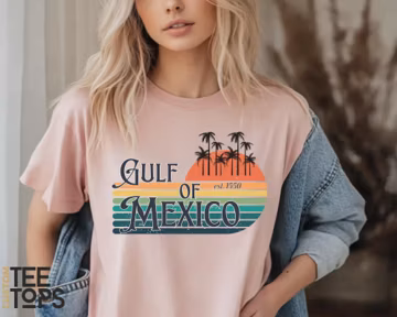 Gulf of Mexico Tshirt, Gulf of Mexico Lover T-shirt, Retro Gulf Coast Shirt, Texas Alabama Mississippi Coast Gulf Tee, Anti Trump