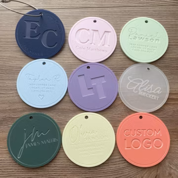Personalized Acrylic Luggage Tag, Custom Bag ID, Travel Backpack Accessory