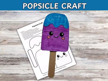 Popsicle Craft: Summer Printable Activity for Kids (PDF Download)