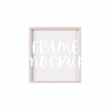 Square Frame Mockup : Home Interior Scene, 1x1 Minimalist Frame Template ( JPG & PSD Digital Download )