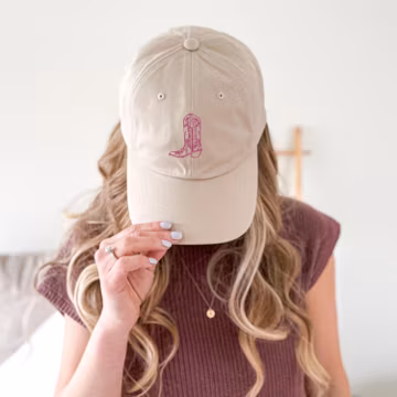Cowgirl Aesthetic Baseball Hat Western Cowgirl Boot Embroidered Hat for Rodeo Outfit Country Concert