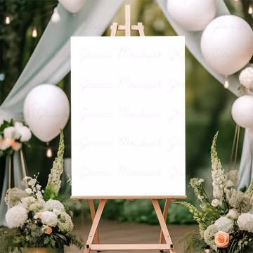 Party Glamour Easel Mockup 5x7 | Easel Mockup Baby Shower Easel Mock Up Canvas | Mockup Bundle Set | Seating Chart & Welcome Sign Mockup