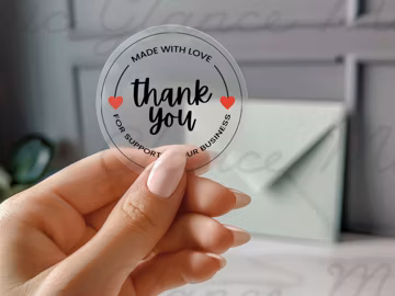 Hand Holding Sticker Mockup, Thank You Sticker Mockup, Round, Transparent, Decal Mockup Die Cut Sticker Mock up Sticker Mockup for Photoshop