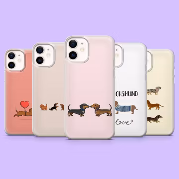 Dachshund Phone Case Sausage Dog Wiener Dog Cover for iPhone 17, 17Pro, 15, 14, 13, Samsung S25, S24, S23, S22, A16, A55, Pixel 10, 10Pro, 9
