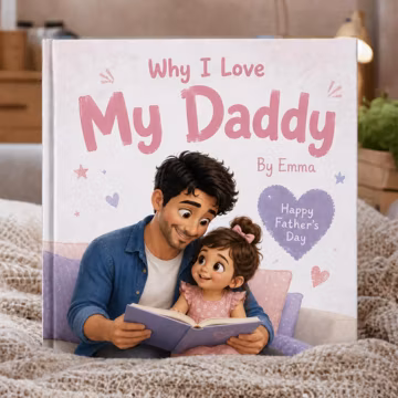 Custom Father Daughter Kids Book, Why I Love My Daddy Personalized Book, Father’s Day Gift From Daughter