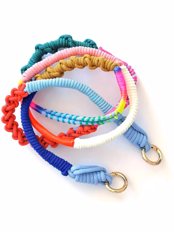 Rainbow Phone Crossbody Lanyard - Handmade Colorful Woven Strap