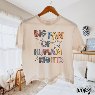 Big Fan of Human Rights Crop Top, Equal Rights Shirt, Anti Trump Political Protest
