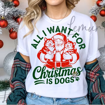 All I Want for Christmas Is Dogs SVG PNG, Funny Santa Dog Lover Svg, Christmas Pet Lover Svg, Holiday Dog Santa Claus Svg, Holiday Svg