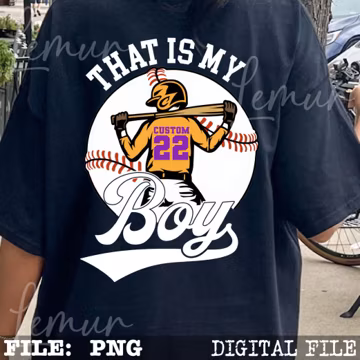 Personalized Baseball Mom PNG, Custom Name Number Team Shirt Design, Baseball Family Graphic PNG, Custom Sports Mom Digital File