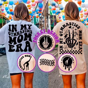 In My Gymnastics Mom Era Svg, Gymnastics Mama Svg, Gymnastics Lover Svg, Sports Svg, Gymnastics Shirt Svg, Cheer Mom Svg, Wavy Stacked Svg