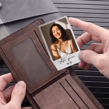 Custom Photo Metal Wallet Card, Personalised Photo Wallet Insert, Engraved Picture Wallet Insert Card, Anniversary Birthday Gift for Him