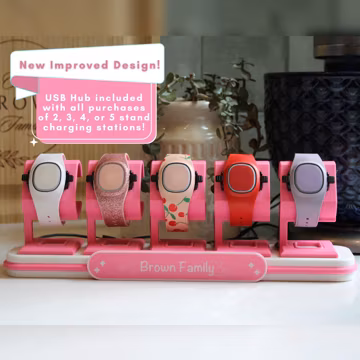 Customizable MagicBand Charging Station Compatible with Disney’s MagicBand+ | Personalized MagicBand Holder & Organizer