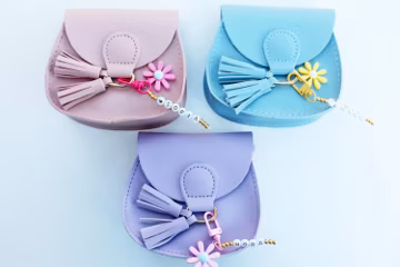 Little Girl Purse | Custom Mini Purse | Personalized Girls Tassel Crossbody Purse | Mini Shoulder Bag | Leather Toddler Purse