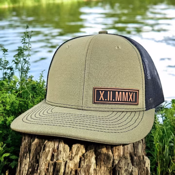 Anniversary Gifts for Him, Custom Roman Numeral Date Hat, Richardson 112, Anniversary Gift for Husband, Wedding Gift, Anniversary Date Hat
