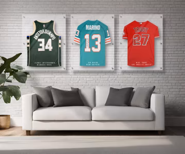 Custom UV-Protected Acrylic Sports Jersey Display Frame - Wall-Mounted Memorabilia Case